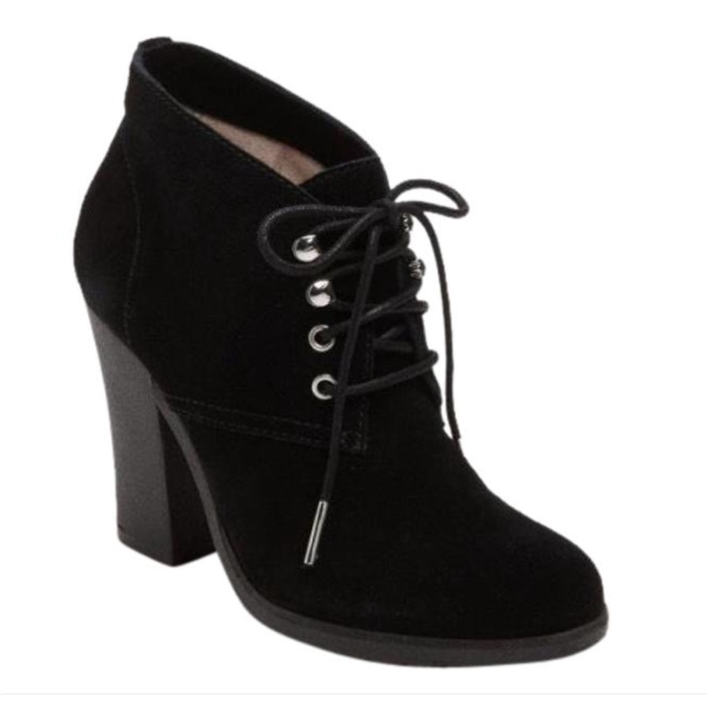 MK Michael Kors‎ Elliott Suede Elegant Black Ankle Boots 8 cons